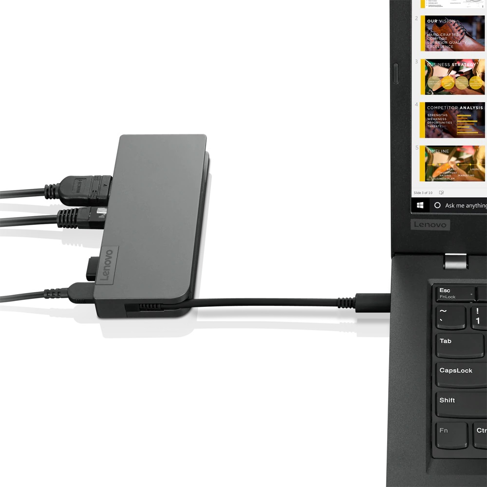 Lenovo Powered USB-C Travel Hub Dockingstation |  USB-C, VGA, HDMI