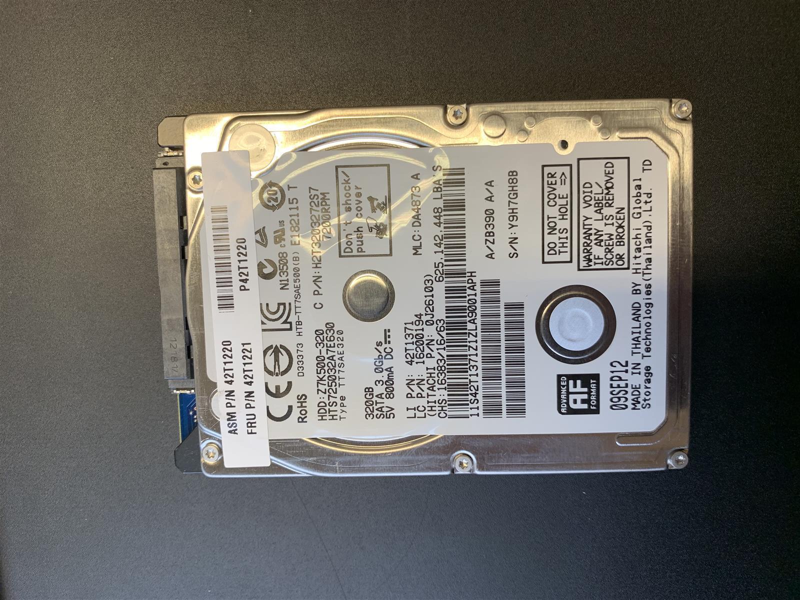 320GB HDD HGST 2,5 Zoll SATA Laptop Notebook Festplatte