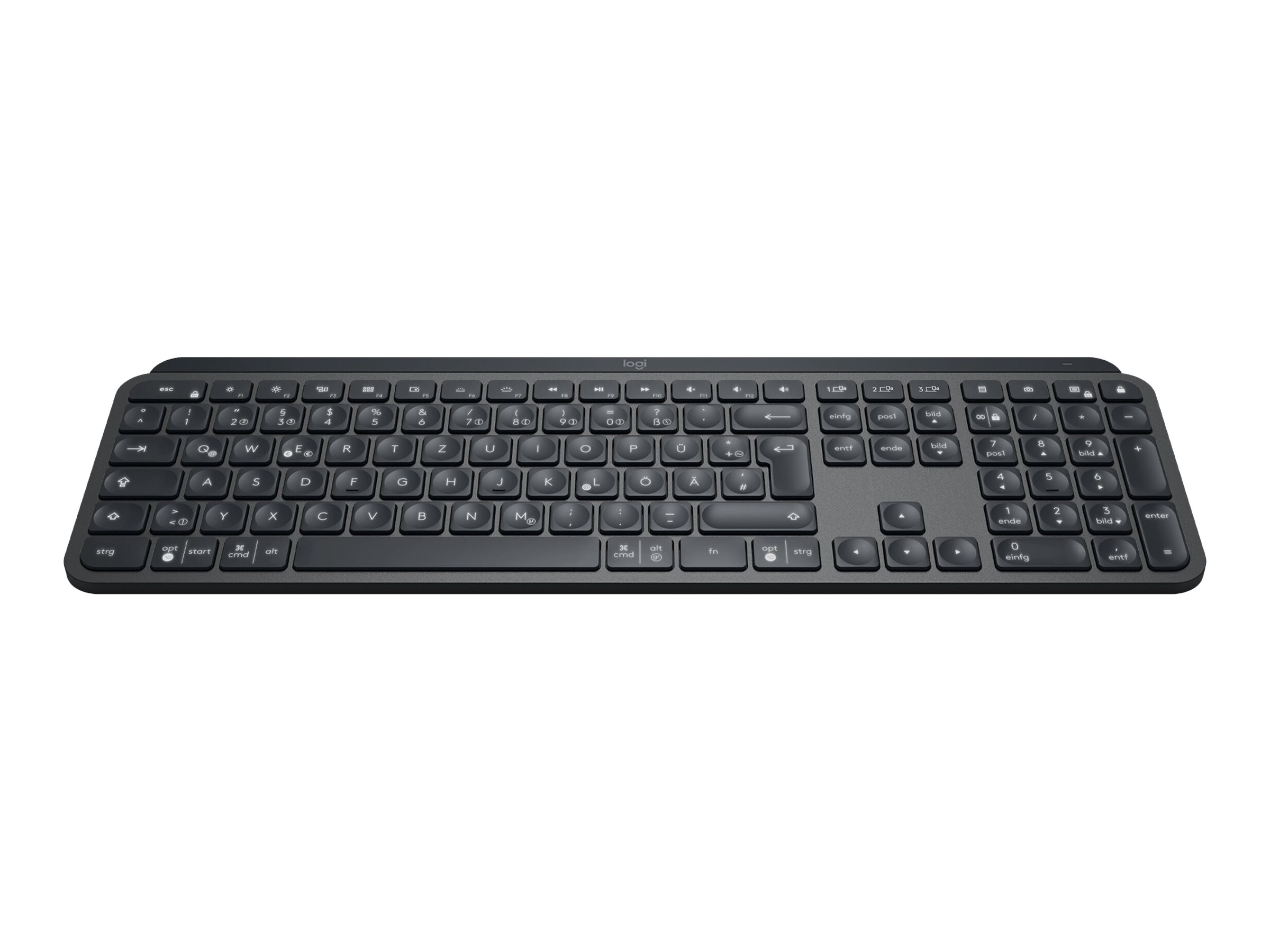 Logitech Tastatur MX Keys Advanced Wireless Illuminated Keyboard | kabellos | grau | Spanisch